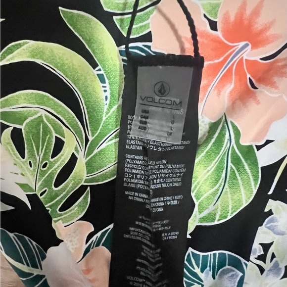 Volcom Green and Blue Cheeky Bikini Bottom Swimwear - Picture 6 of 7